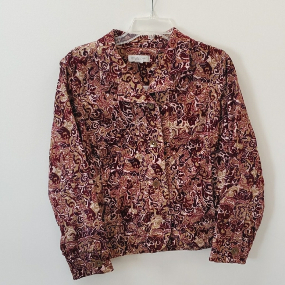 Christopher Banks corduroy jacket paisley